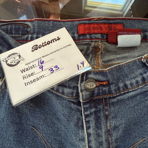 Vintage Bongo Womens Jeans Size 11 Flare Bootcut Embroidered 90s Tribal Y2K - Picture 10 of 10